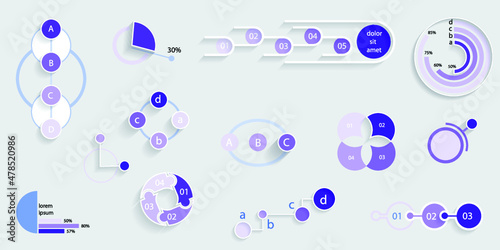 Infographic elements for annual reports