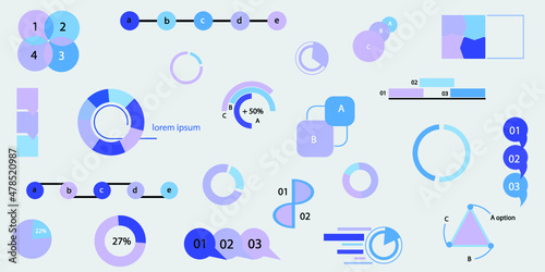 Infographic elements for annual reports