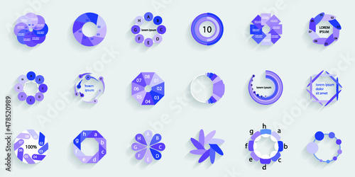 Infographic elements for annual reports