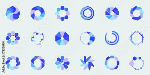 Infographic elements for annual reports