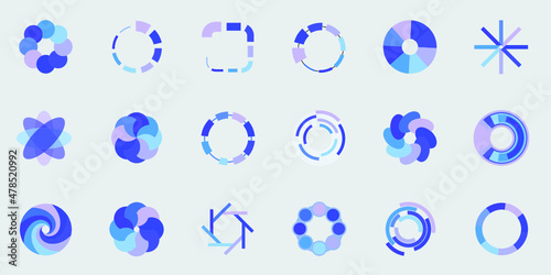 Infographic elements for annual reports