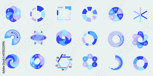Infographic elements for annual reports