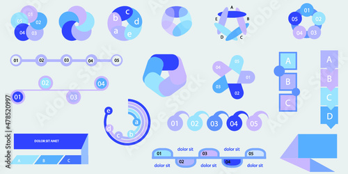 Infographic elements for annual reports