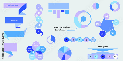 Infographic elements for annual reports