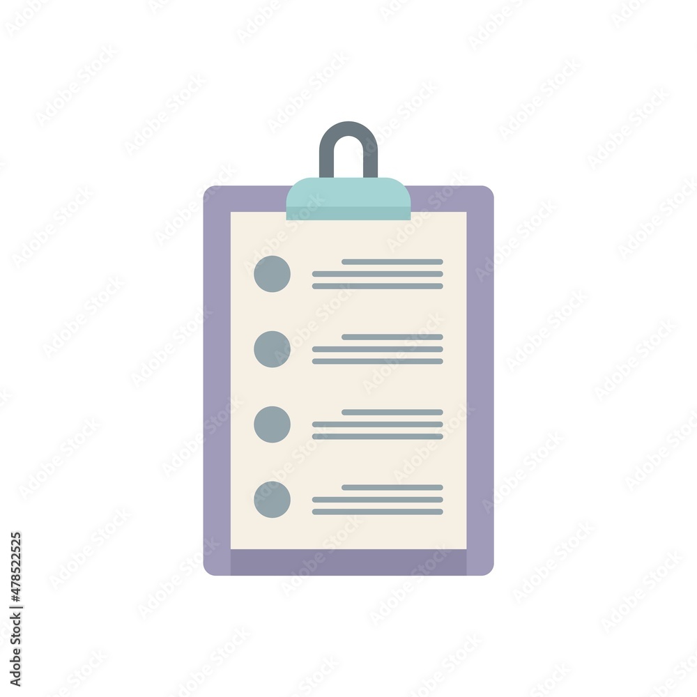 To-do list reminder icon flat isolated vector To-do list reminder icon flat isolated vector