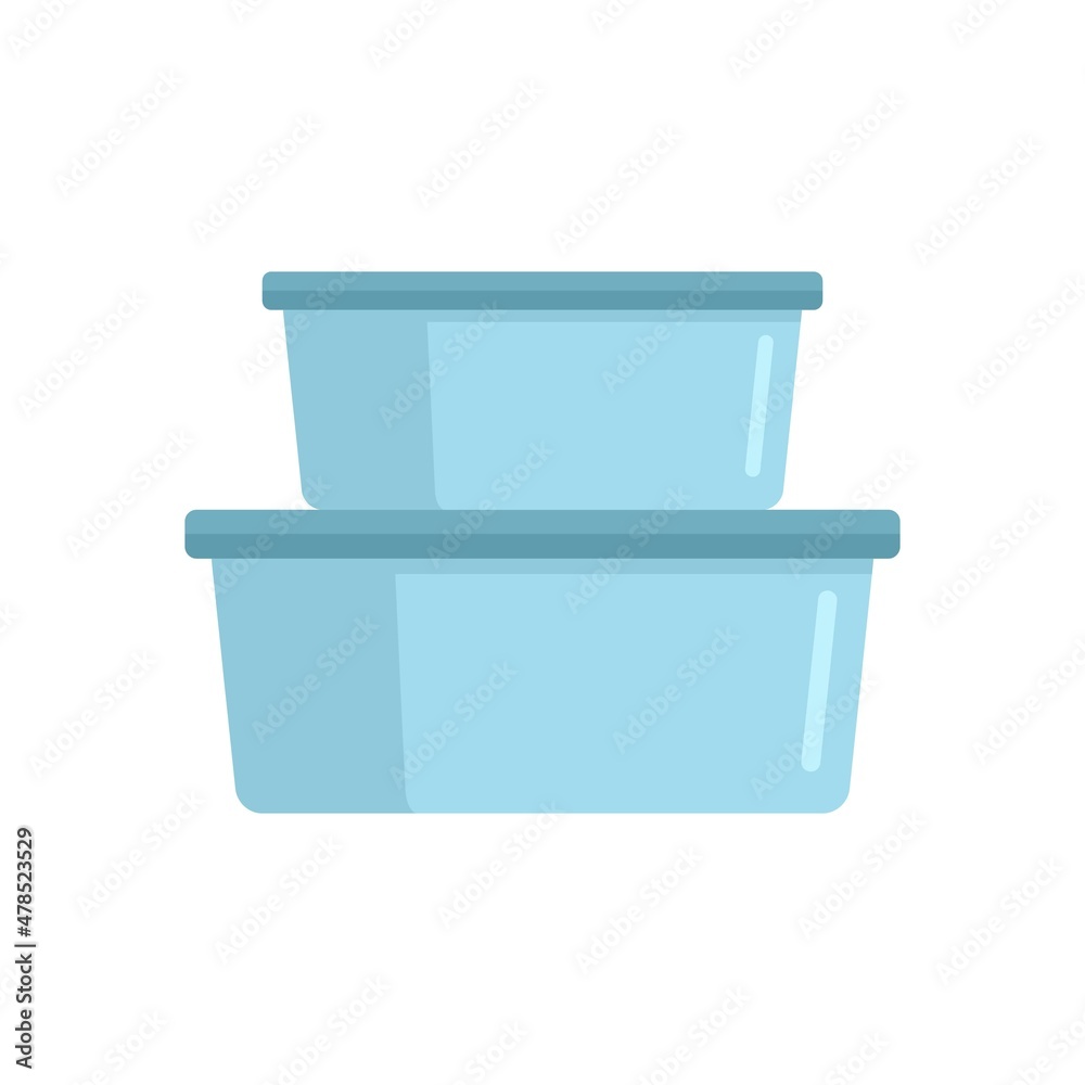 Plastic box stack icon flat isolated vector Plastic box stack icon flat isolated vector