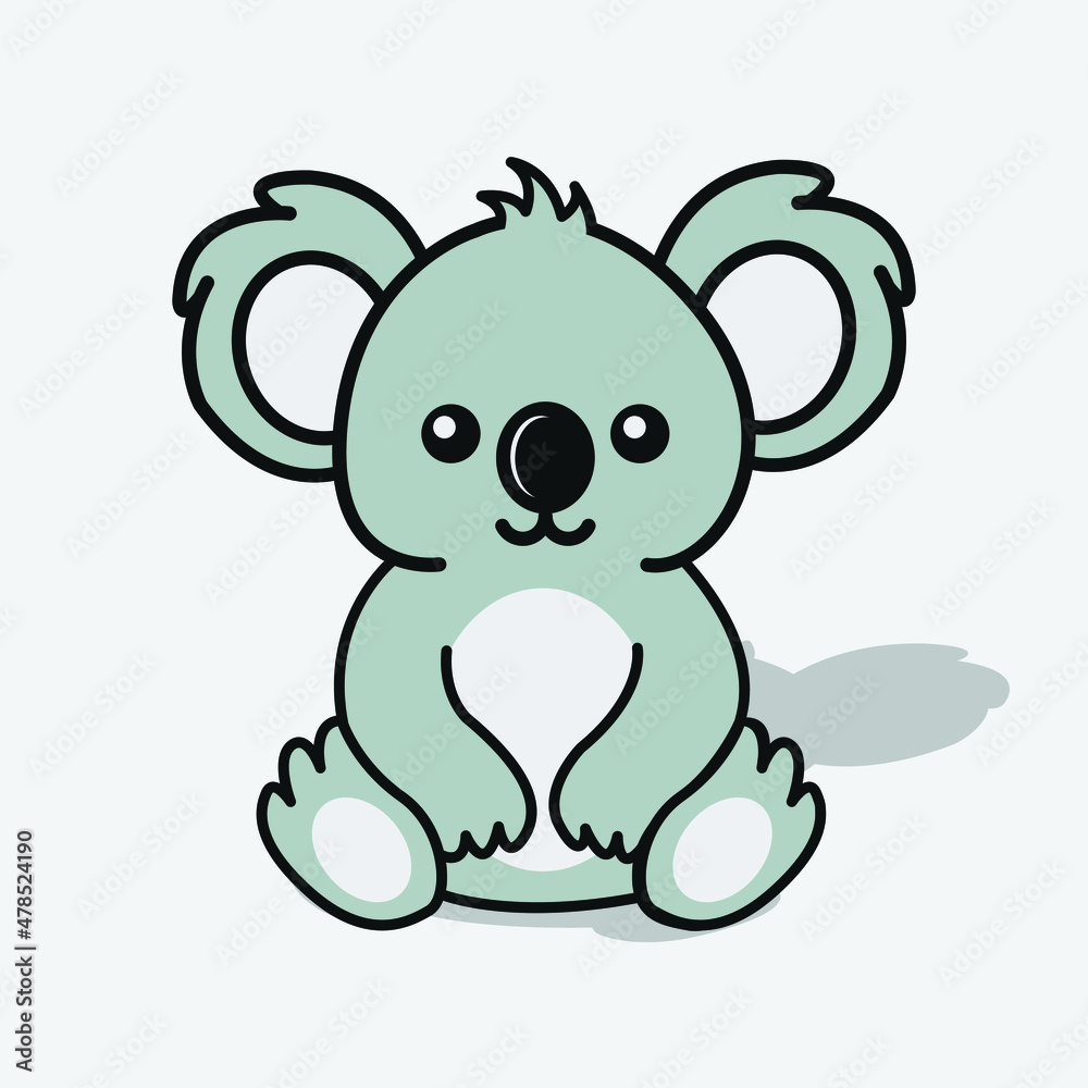 Fototapeta premium Cartoon Koala Bear - Illustration Vector