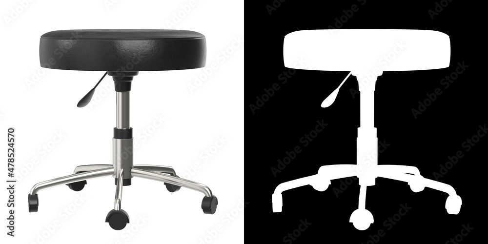 3D rendering illustration of a doctor chair 3D rendering illustration of a doctor chair