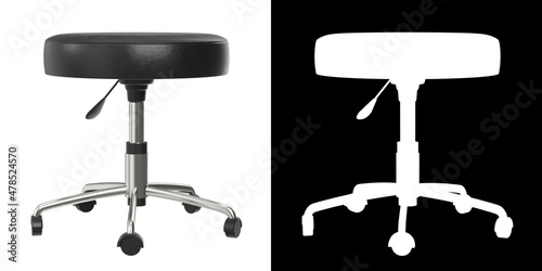 3D rendering illustration of a doctor chair