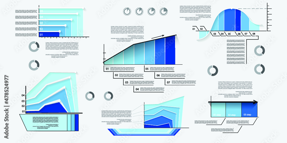 Infographic elements for annual reports Infographic elements for annual reports