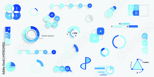 Infographic elements for annual reports