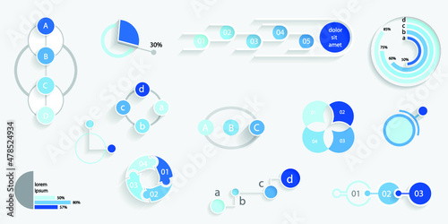 Infographic elements for annual reports
