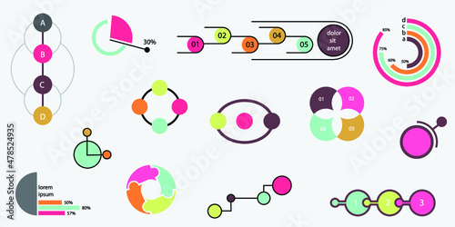 Infographic elements for annual reports