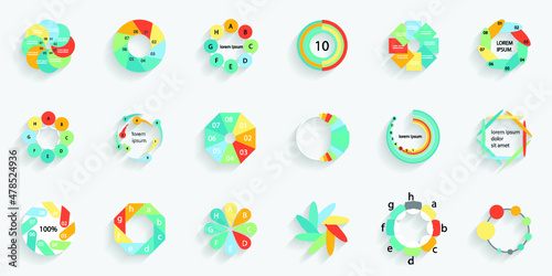 Infographic elements for annual reports