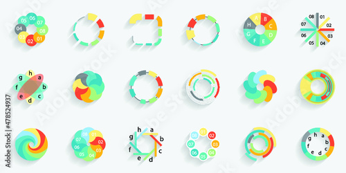 Infographic elements for annual reports