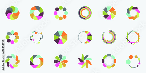 Infographic elements for annual reports