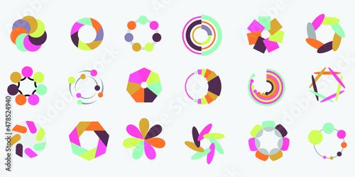 Infographic elements for annual reports