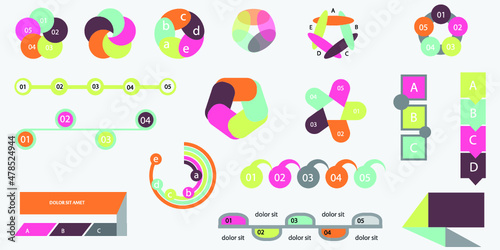 Infographic elements for annual reports