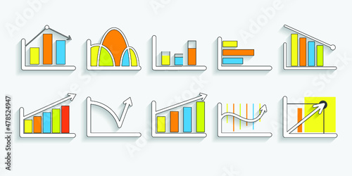Infographic elements for annual reports