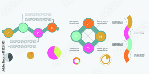 Infographic elements for annual reports