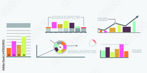 Infographic elements for annual reports