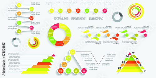 Infographic elements for annual reports