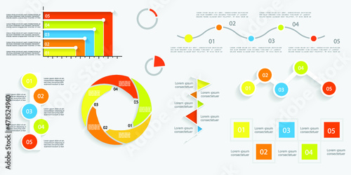 Infographic elements for annual reports
