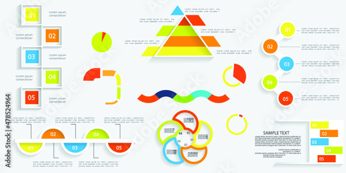 Infographic elements for annual reports