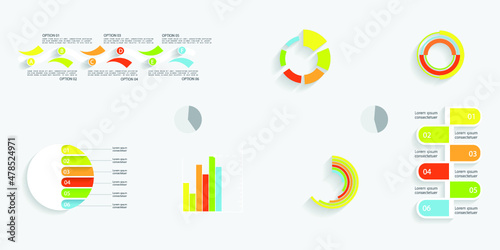 Infographic elements for annual reports