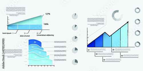 Infographic elements for annual reports