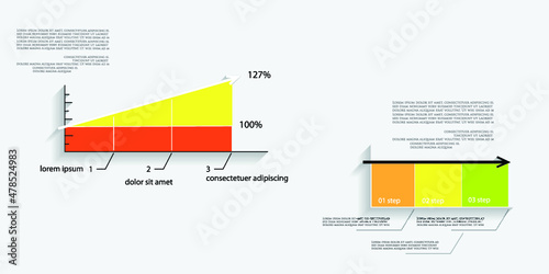 Infographic elements for annual reports