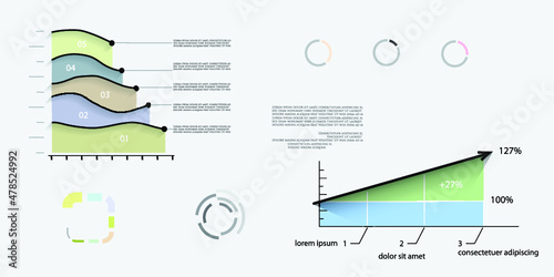 Infographic elements for annual reports