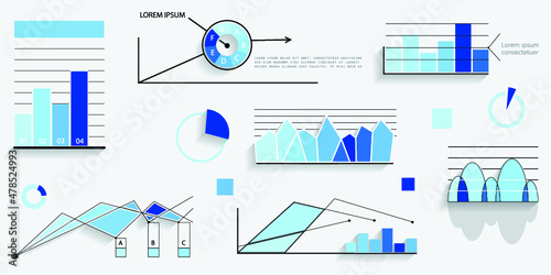 Infographic elements for annual reports