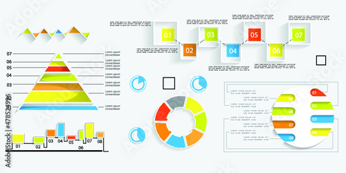 Infographic elements for annual reports