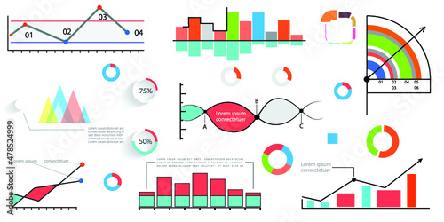 Infographic elements for annual reports