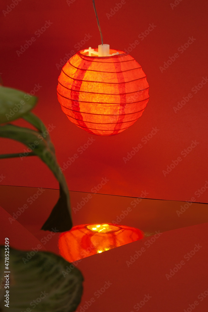 Simple compositions for illustrating chinese new year with traditional paraphernalia Simple compositions for illustrating chinese new year with traditional paraphernalia