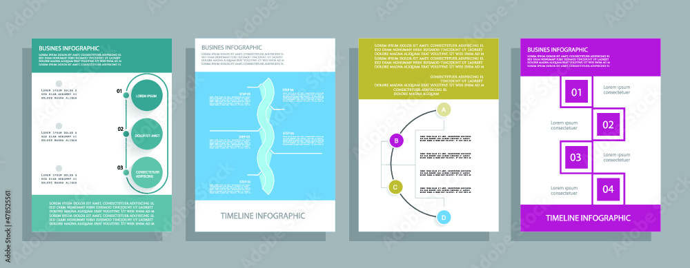 Naklejka premium Infographic elements for annual reports
