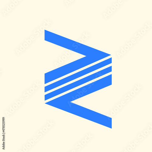 Free Download Letter Z logo.Typographic icon.Lettering sign isolated on light background.Alphabet initial.Modern design, geometric, web, tech, corporate style. Uppercase character. Blue color. - GFXLoad