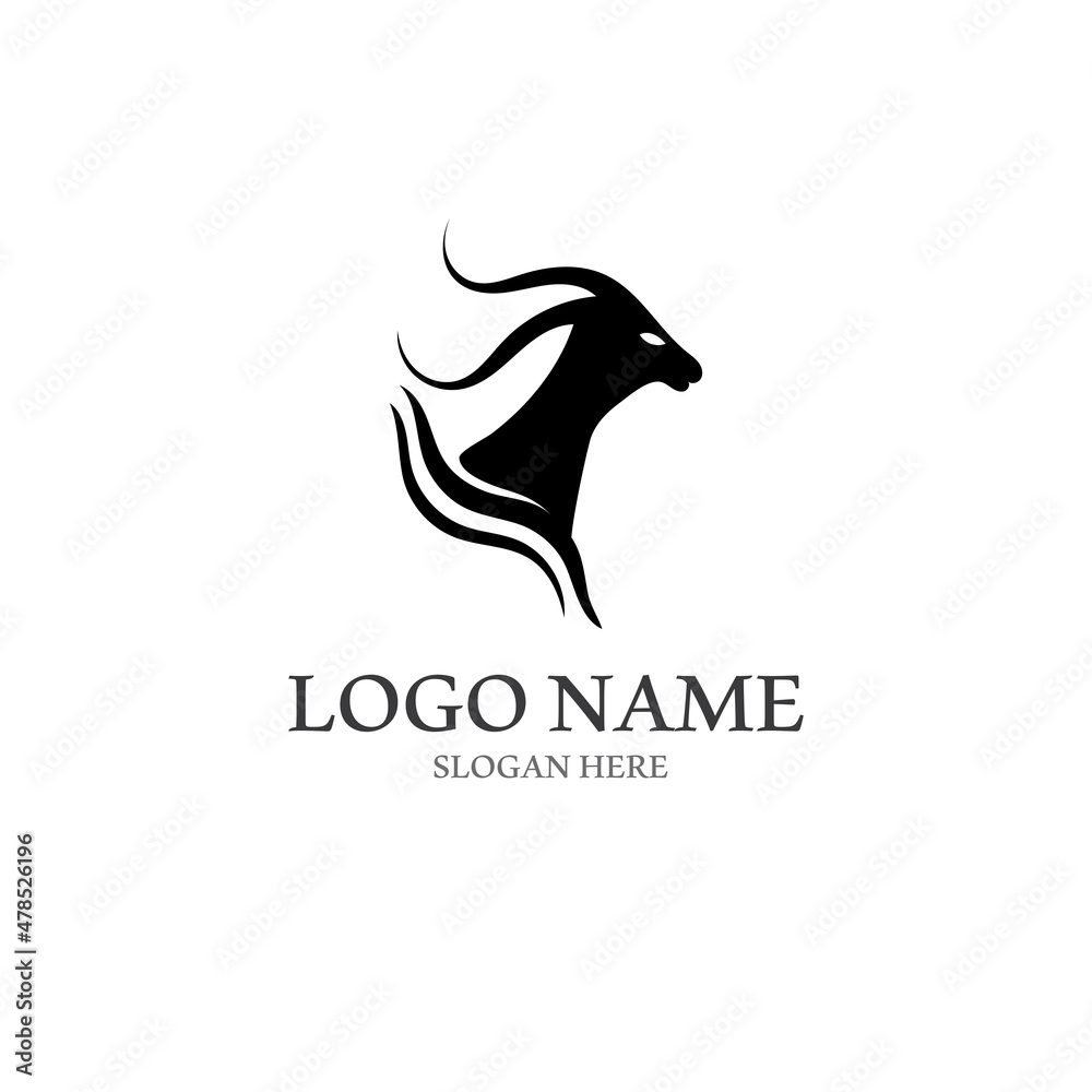Obraz premium Goat Logo Template vector icon