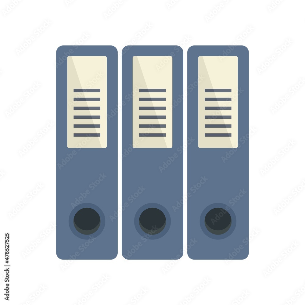 Syllabus folders icon flat isolated vector Syllabus folders icon flat isolated vector