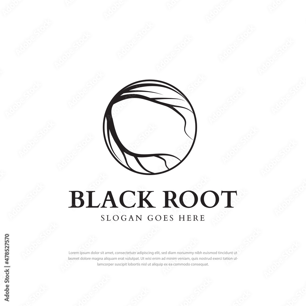 Geometric creeper root logo design symbol template,abstract icon