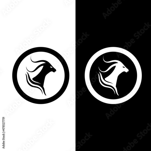 Fototapeta Naklejka Na Ścianę i Meble -  Goat Logo Template vector icon