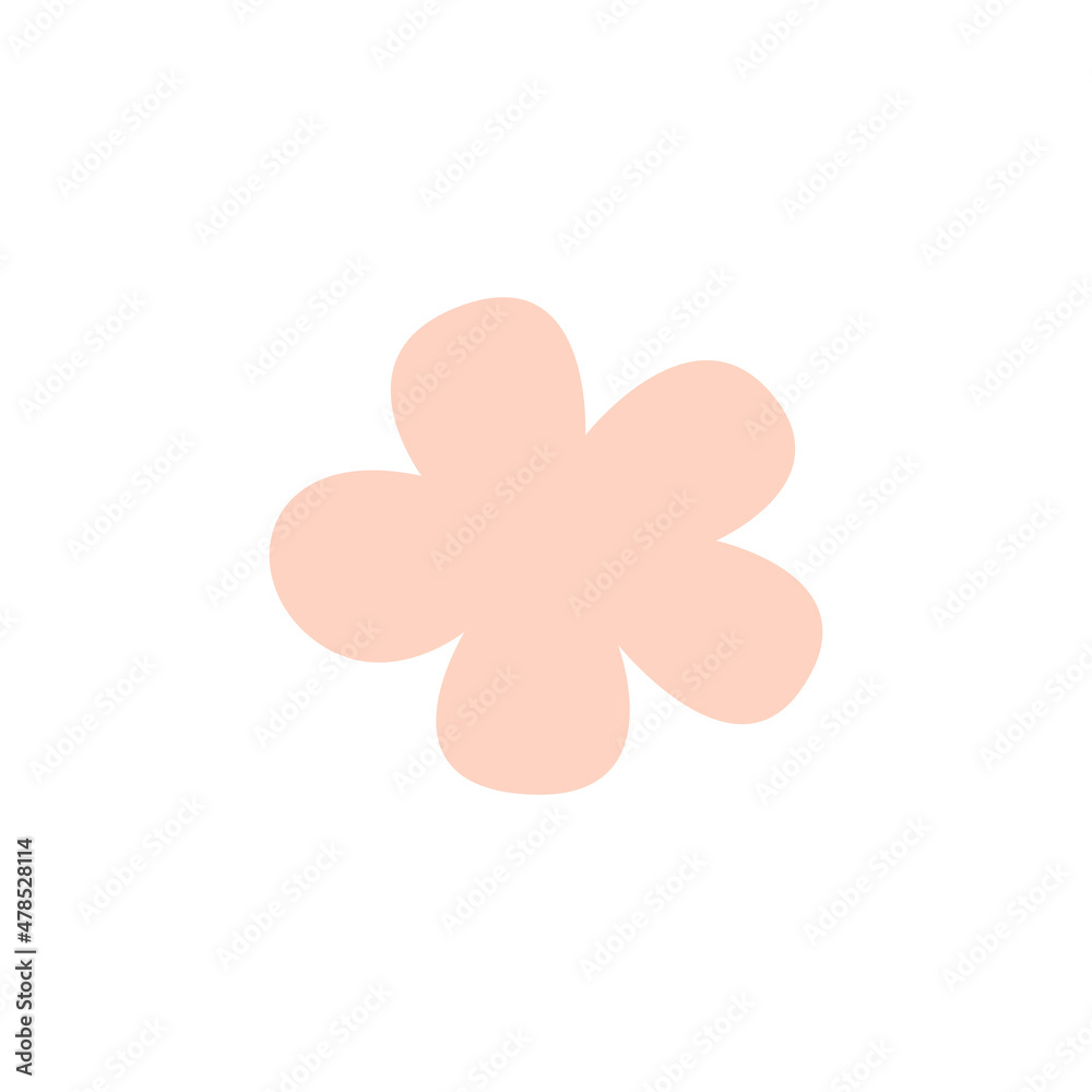 Vector simple flower on a white background Vector simple flower on a white background