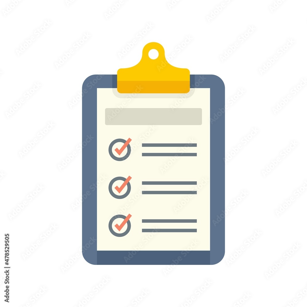 Syllabus daily clipboard icon flat isolated vector Syllabus daily clipboard icon flat isolated vector