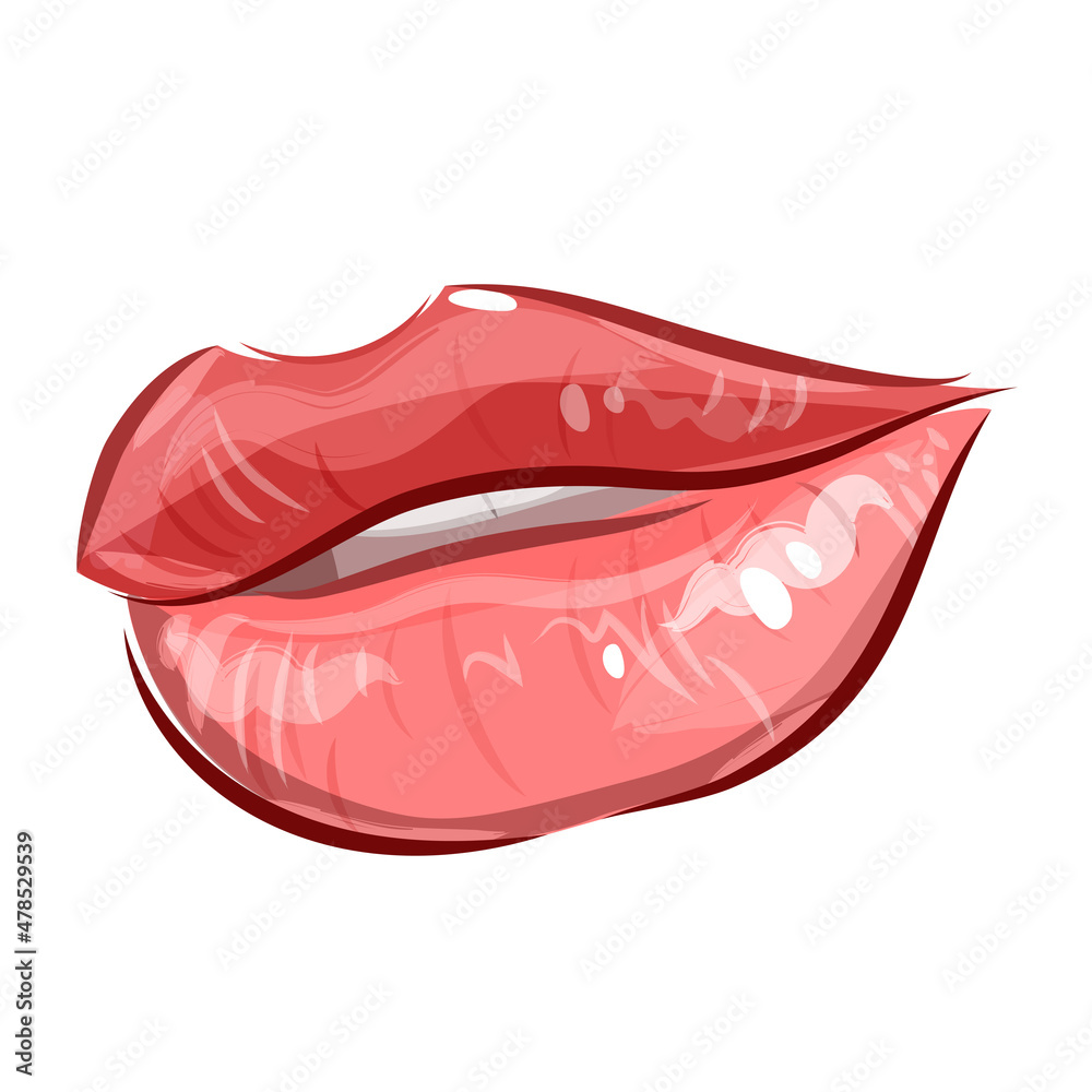 Woman's lips with lipstick. Hand drawn modern fashion vector illustration of beautiful female mouth with perfect makeup. Beauty sketch for cosmetics design. Woman's lips with lipstick. Hand drawn modern fashion vector illustration of beautiful female mouth with perfect makeup. Beauty sketch for cosmetics design.