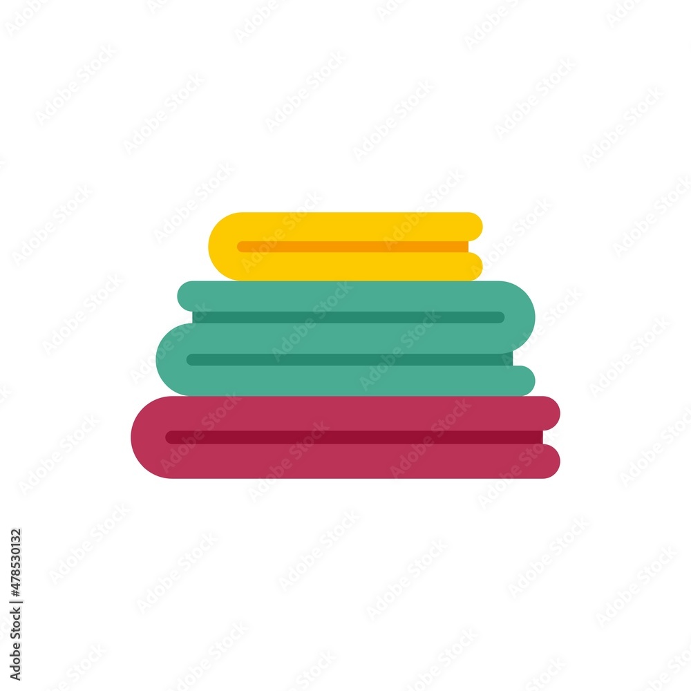 Clean clothes stack icon flat isolated vector