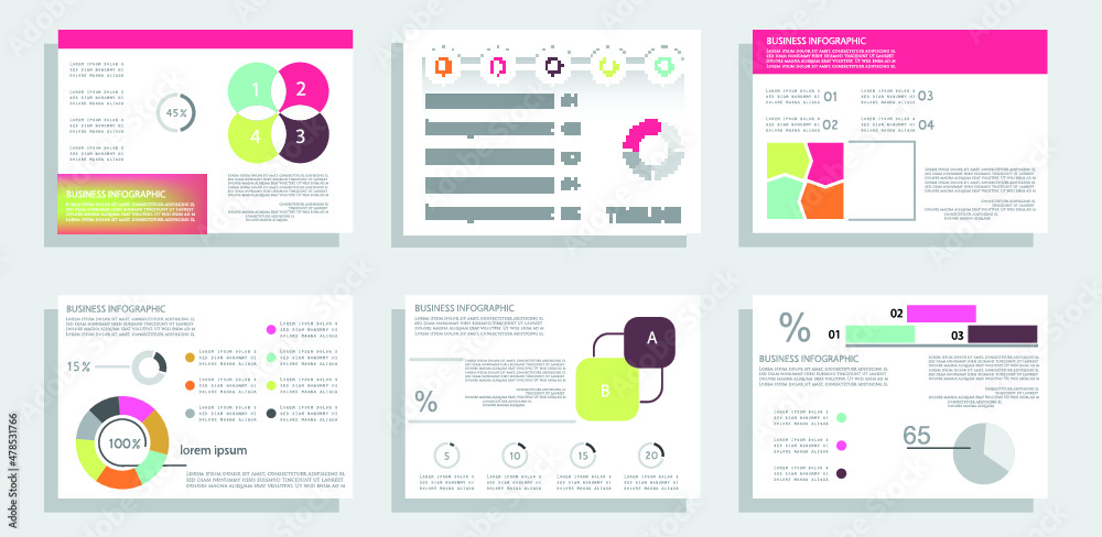 Cards for business data visualization Cards for business data visualization