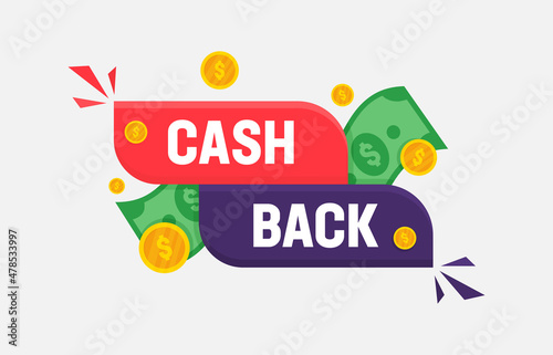 cashback flat icon - vector illustration . cash back, discount, offer, money, refund, bonus, benefit, redeem, refer, voucher, gift, flat icons .