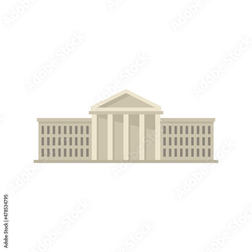 City parliament icon flat isolated vector