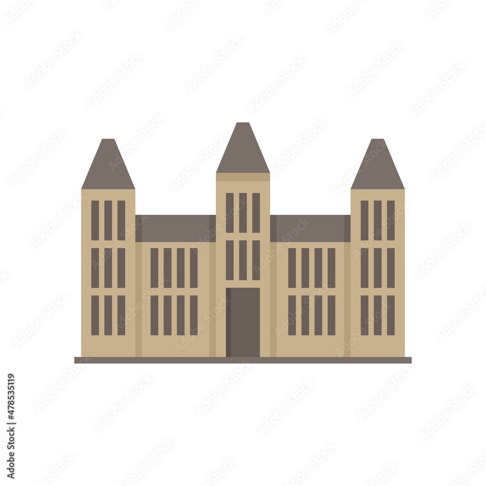 Parliament house icon flat isolated vector